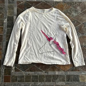 Girls’ Lands End Unicorn T-Shirt